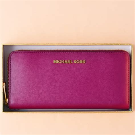 magenta michael kors wallet|Michael Kors Giftables Large Zip Around Continental Wallet.